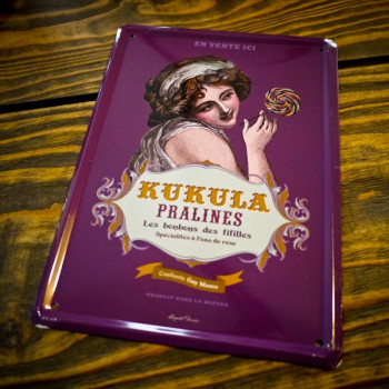 Plaque métal KUKULA PRALINES
