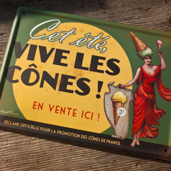Carte métal VIVE LES CÔNES !