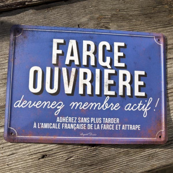 Carte métal FARCE OUVRIÈRE