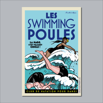 Carte Postale SWIMMING POULES